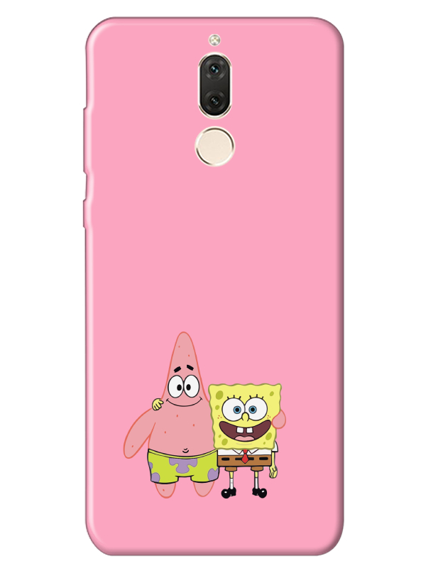 Huawei%20Mate%2010%20Lite%20Sünger%20Bob%20Ve%20Patrickstar%20Pembe%20Telefon%20Kılıfı