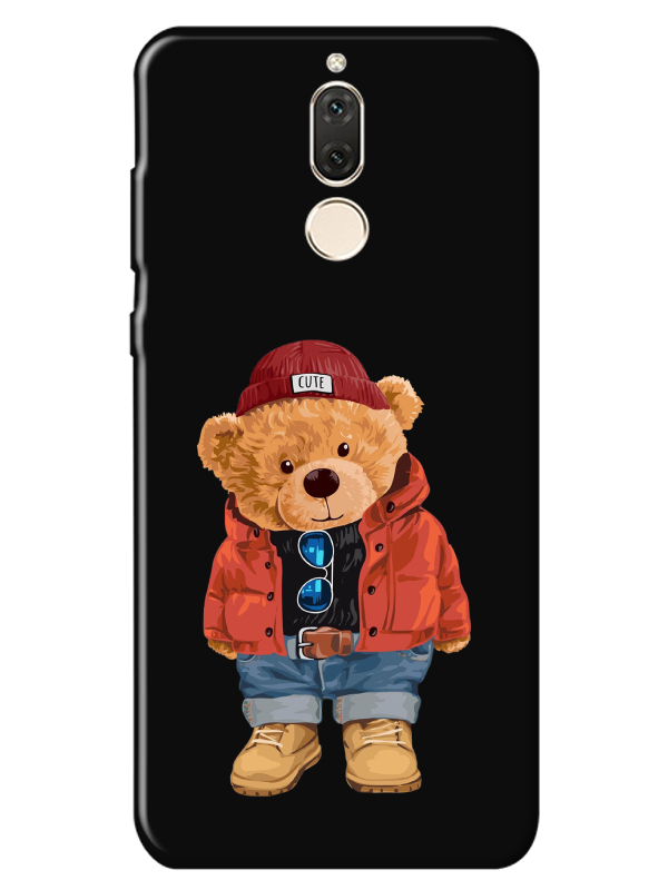 Huawei%20Mate%2010%20Lite%20Teddy%20Bear%20Siyah%20Telefon%20Kılıfı