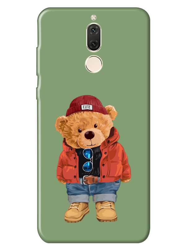 Huawei%20Mate%2010%20Lite%20Teddy%20Bear%20Yeşil%20Telefon%20Kılıfı