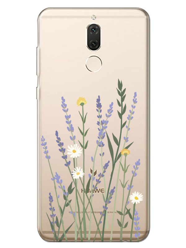 Huawei%20Mate%2010%20Lite%20Lavanta%20Desenli%20Şeffaf%20Telefon%20Kılıfı