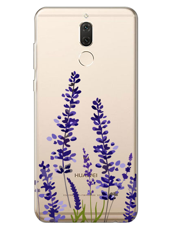 Huawei%20Mate%2010%20Lite%20Lavanta%20Desenli%20Şeffaf%20Telefon%20Kılıfı