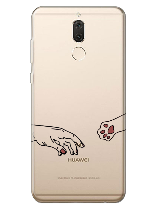 Huawei%20Mate%2010%20Lite%20Hand%20And%20Paw%20Şeffaf%20Telefon%20Kılıfı