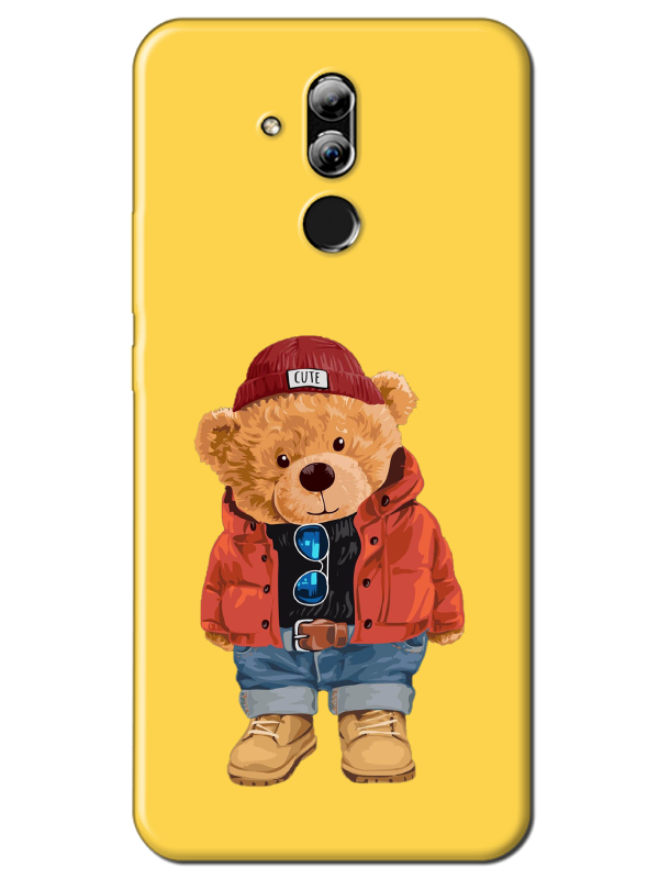 Huawei%20Mate%2020%20Lite%20Teddy%20Bear%20Sarı%20Telefon%20Kılıfı