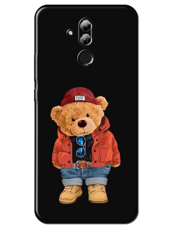 Huawei%20Mate%2020%20Lite%20Teddy%20Bear%20Siyah%20Telefon%20Kılıfı