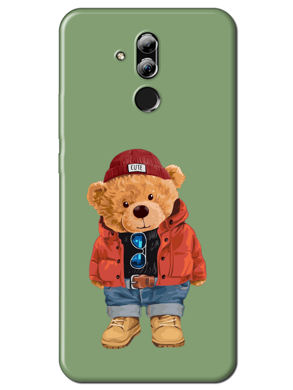 Huawei%20Mate%2020%20Lite%20Teddy%20Bear%20Yeşil%20Telefon%20Kılıfı