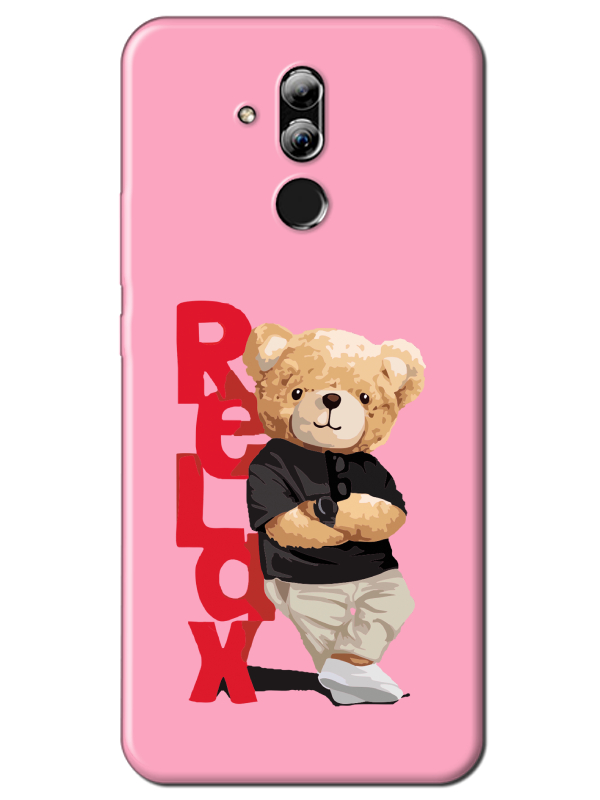 Huawei%20Mate%2020%20Lite%20Teddy%20Bear%20Relax%20Pembe%20Telefon%20Kılıfı