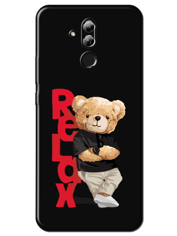 Huawei%20Mate%2020%20Lite%20Teddy%20Bear%20Relax%20Siyah%20Telefon%20Kılıfı