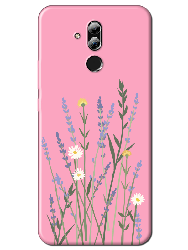 Huawei%20Mate%2020%20Lite%20Lavanta%20Desenli%20Pembe%20Telefon%20Kılıfı