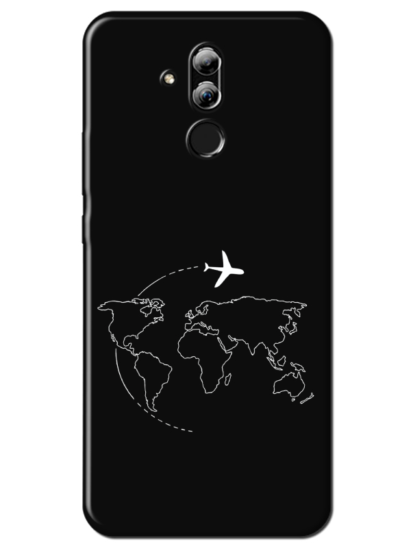 Huawei%20Mate%2020%20Lite%20Harita%20Uçak%20Siyah%20Telefon%20Kılıfı