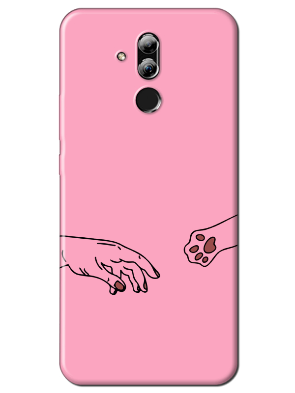 Huawei%20Mate%2020%20Lite%20Hand%20And%20Paw%20Pembe%20Telefon%20Kılıfı