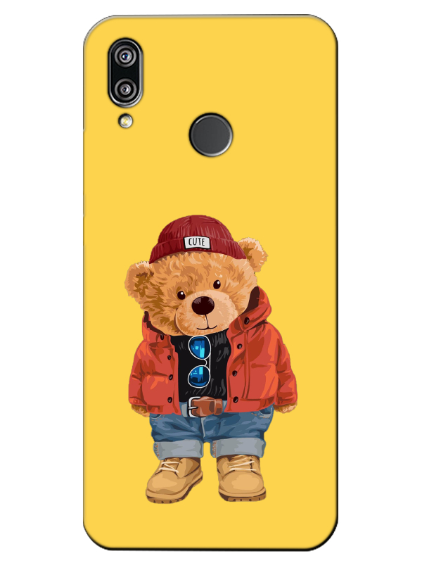 Huawei%20P20%20Lite%20Teddy%20Bear%20Sarı%20Telefon%20Kılıfı