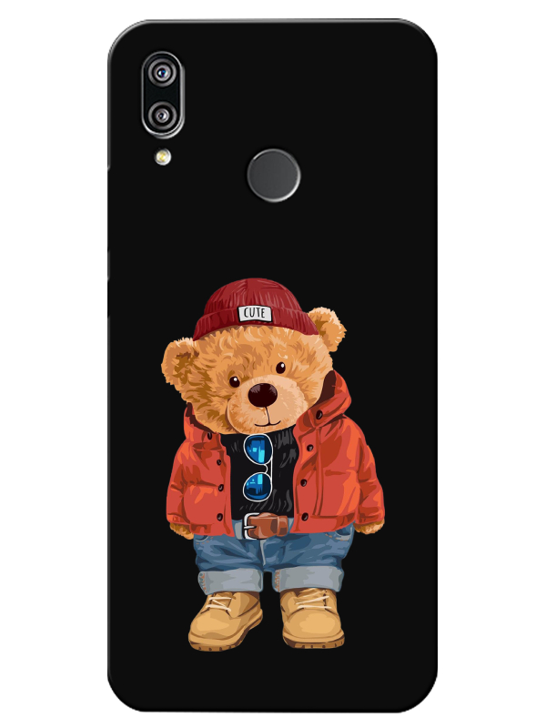 Huawei%20P20%20Lite%20Teddy%20Bear%20Siyah%20Telefon%20Kılıfı