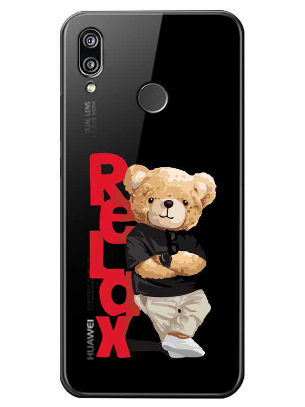 Huawei%20P20%20Lite%20Teddy%20Bear%20Relax%20Şeffaf%20Telefon%20Kılıfı