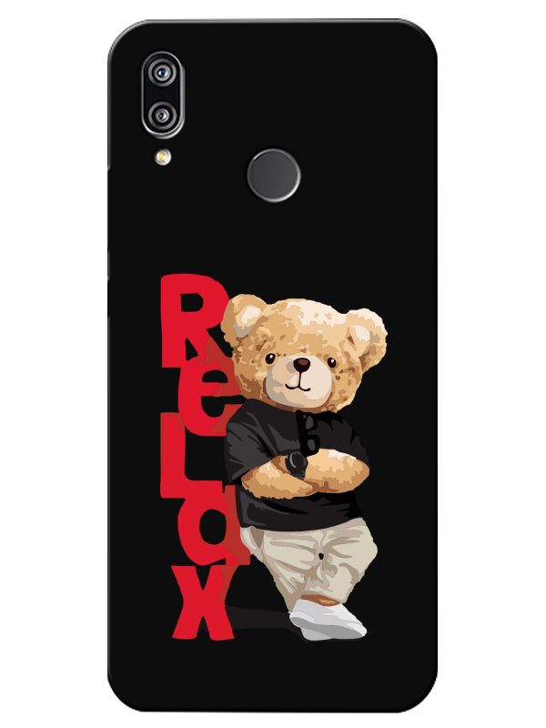 Huawei%20P20%20Lite%20Teddy%20Bear%20Relax%20Siyah%20Telefon%20Kılıfı