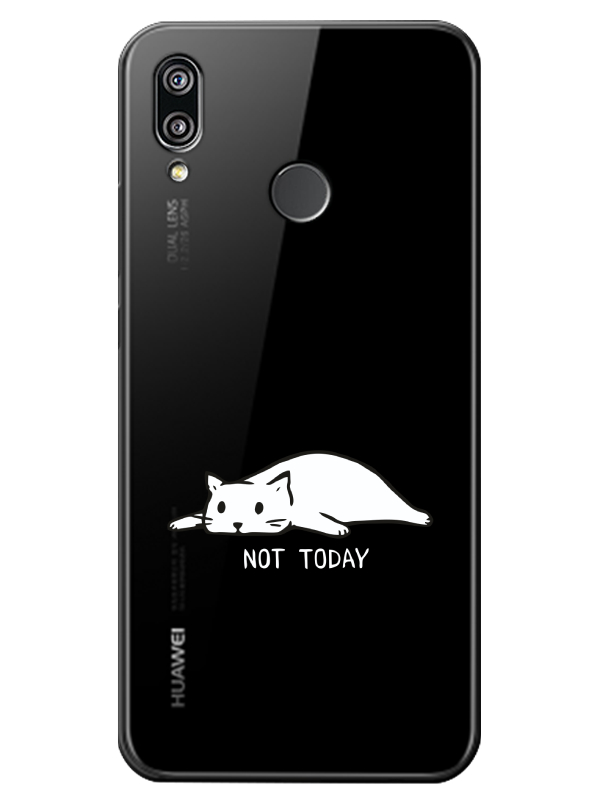 Huawei%20P20%20Lite%20Not%20Today%20Kedi%20Şeffaf%20Telefon%20Kılıfı