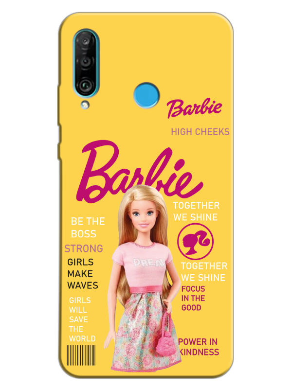 Huawei%20P30%20Lite%20Barbie%20Sarı%20Telefon%20Kılıfı