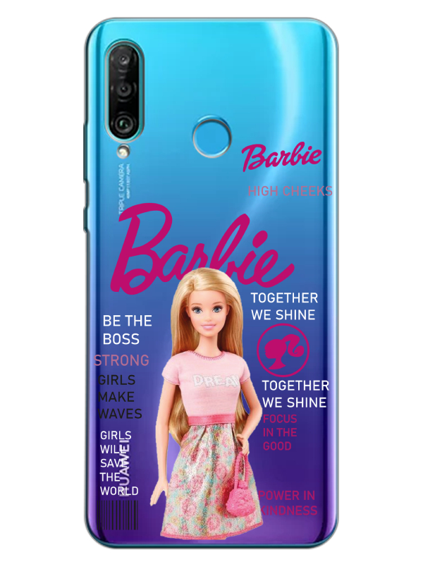 Huawei%20P30%20Lite%20Barbie%20Şeffaf%20Telefon%20Kılıfı