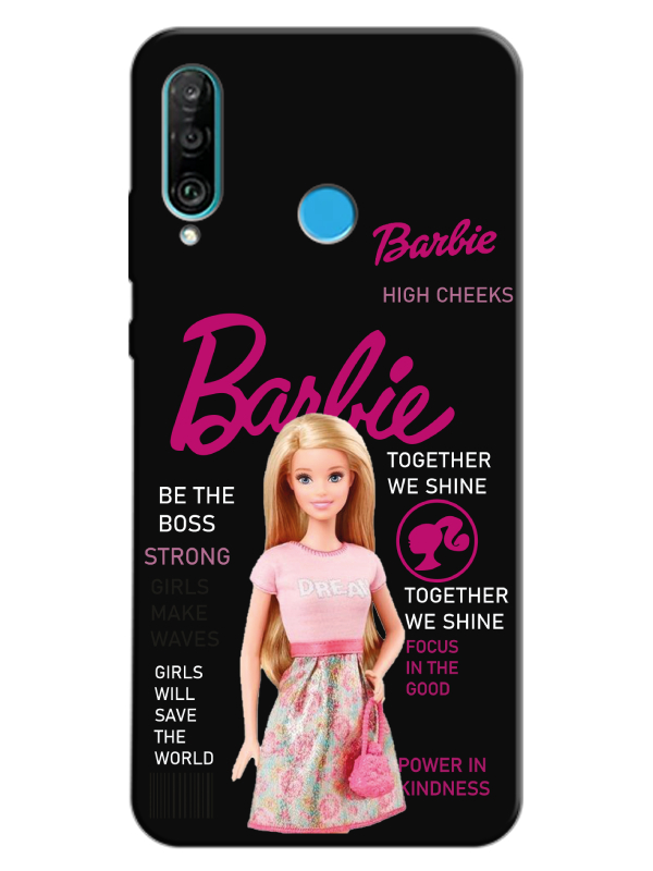 Huawei%20P30%20Lite%20Barbie%20Siyah%20Telefon%20Kılıfı