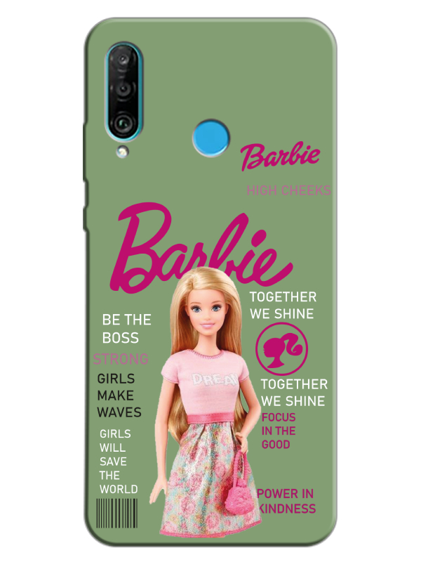 Huawei%20P30%20Lite%20Barbie%20Yeşil%20Telefon%20Kılıfı