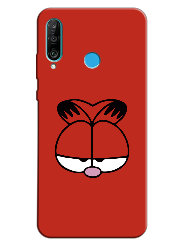 Huawei%20P30%20Lite%20Garfield%20Kırmızı%20Telefon%20Kılıfı