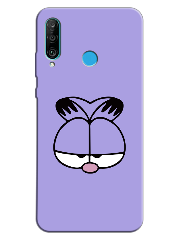 Huawei%20P30%20Lite%20Garfield%20Lila%20Telefon%20Kılıfı