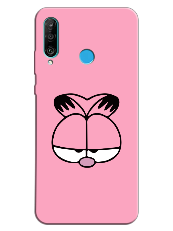 Huawei%20P30%20Lite%20Garfield%20Pembe%20Telefon%20Kılıfı