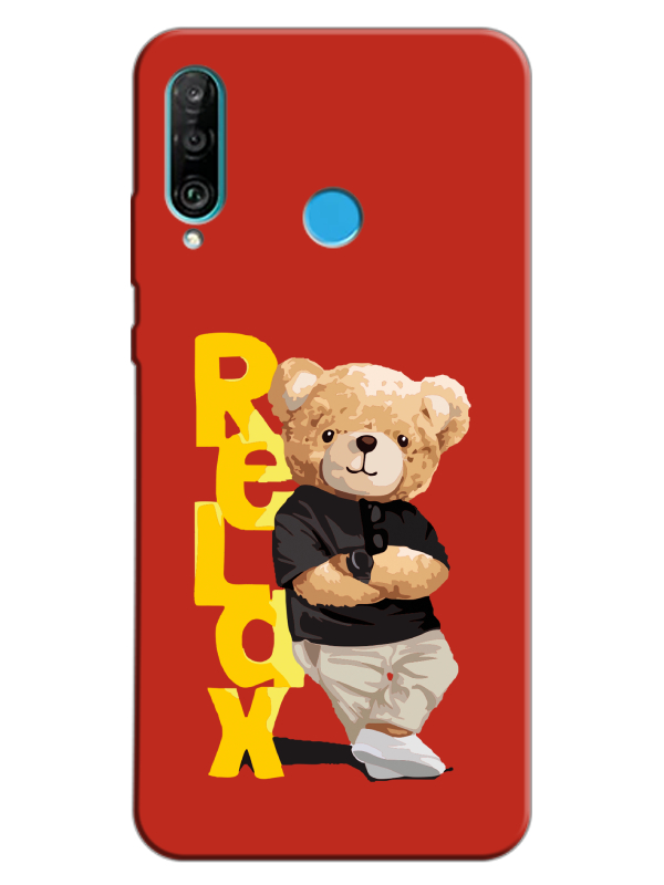 Huawei%20P30%20Lite%20Teddy%20Bear%20Relax%20Kırmızı%20Telefon%20Kılıfı