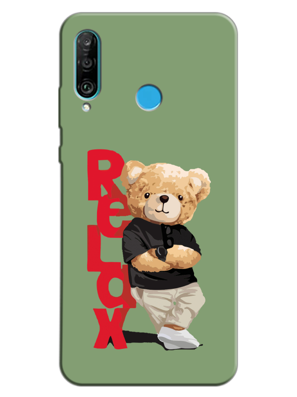 Huawei%20P30%20Lite%20Teddy%20Bear%20Relax%20Yeşil%20Telefon%20Kılıfı