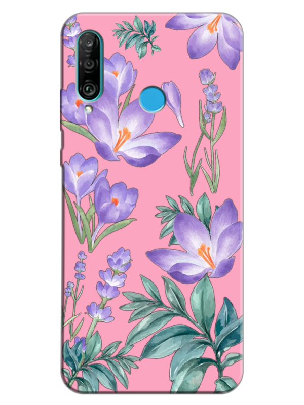 Huawei%20P30%20Lite%20Kış%20Çiçeği%20Pembe%20Telefon%20Kılıfı