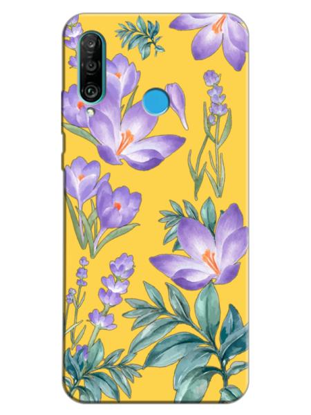 Huawei%20P30%20Lite%20Kış%20Çiçeği%20Sarı%20Telefon%20Kılıfı