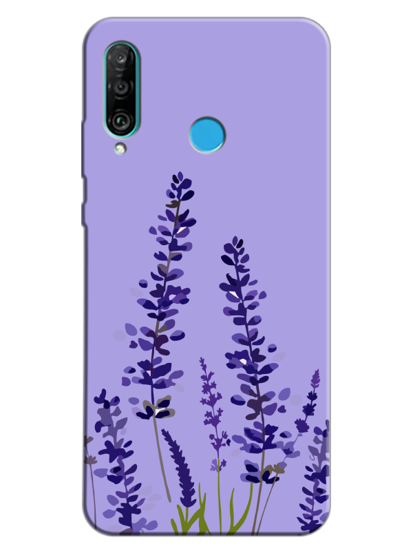 Huawei%20P30%20Lite%20Lavanta%20Desenli%20Lila%20Telefon%20Kılıfı