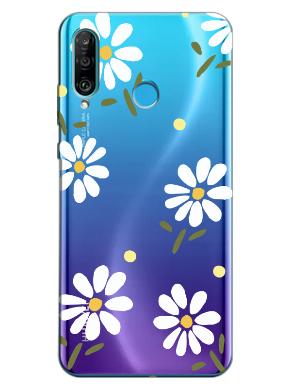 Huawei%20P30%20Lite%20Papatya%20Şeffaf%20Telefon%20Kılıfı