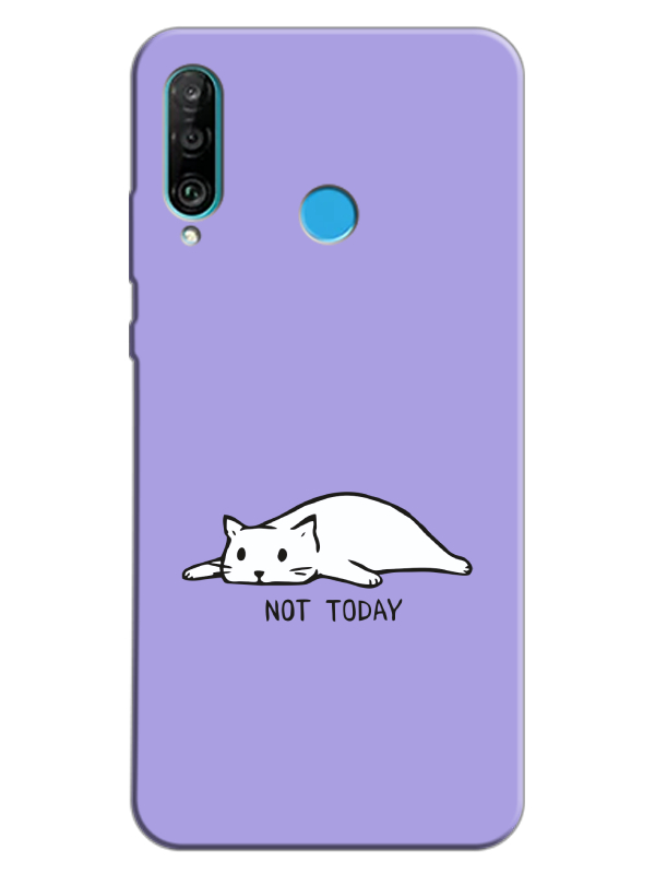 Huawei%20P30%20Lite%20Not%20Today%20Kedi%20Lila%20Telefon%20Kılıfı