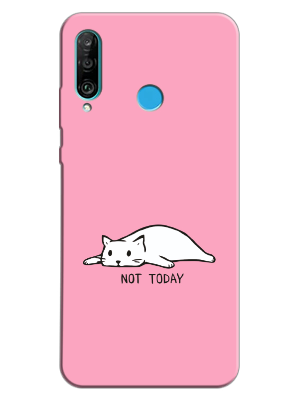 Huawei%20P30%20Lite%20Not%20Today%20Kedi%20Pembe%20Telefon%20Kılıfı