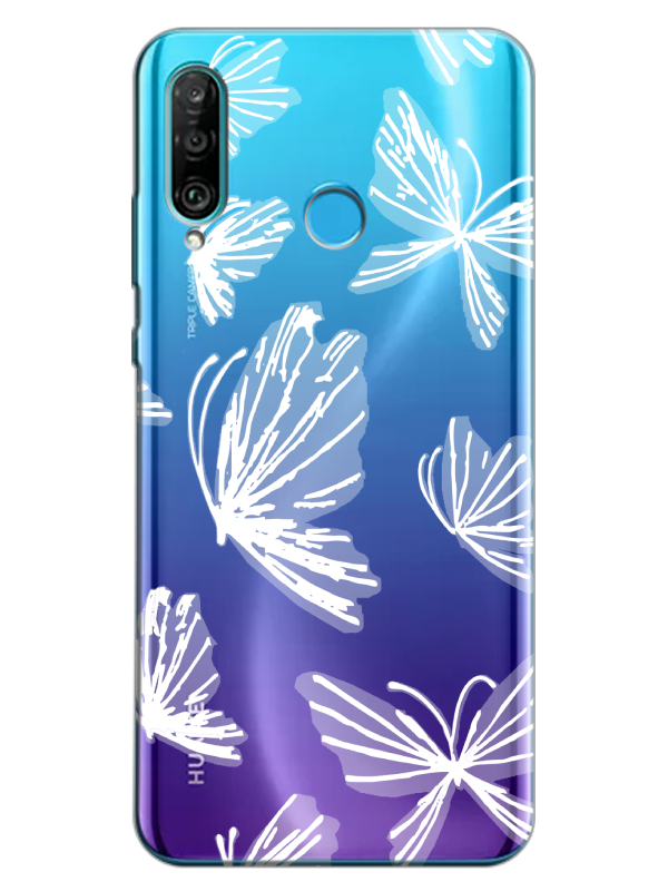 Huawei%20P30%20Lite%20Kelebek%20Şeffaf%20Telefon%20Kılıfı