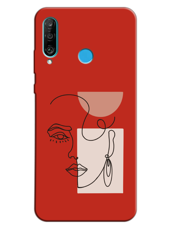 Huawei%20P30%20Lite%20Women%20Art%20Kırmızı%20Telefon%20Kılıfı