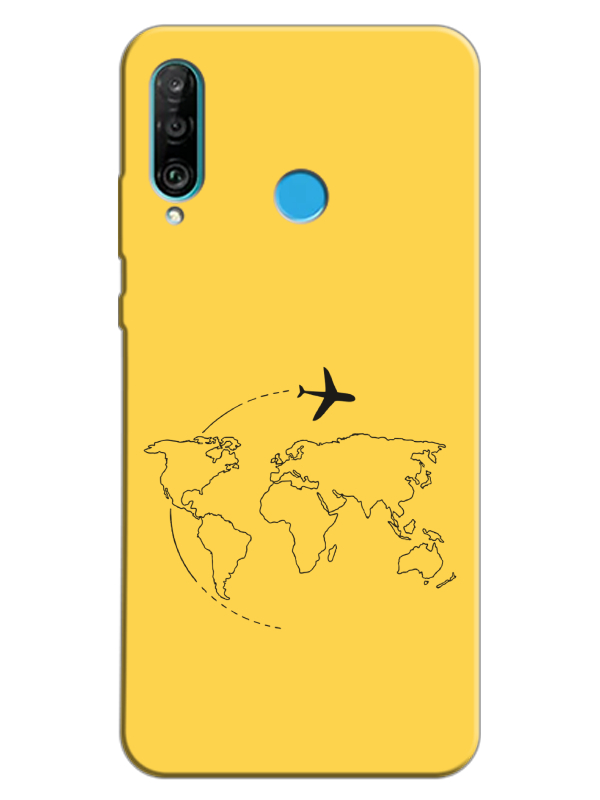 Huawei%20P30%20LiteFace%20Art%20Sarı%20Telefon%20Kılıfı