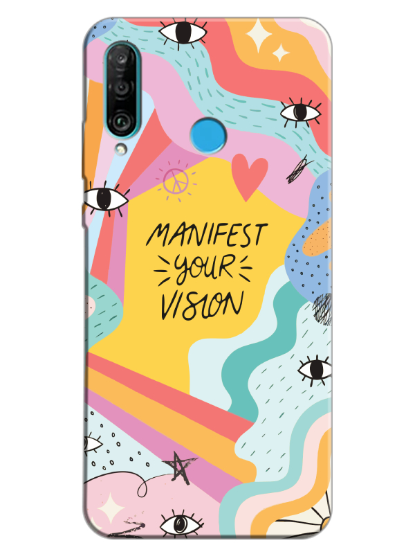 Huawei%20P30%20Lite%20Manifest%20Your%20Vision%20Sarı%20Telefon%20Kılıfı