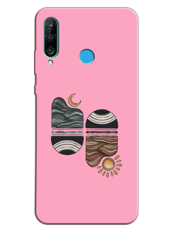 Huawei%20P30%20Lite%20Sunset%20Wave%20Pembe%20Telefon%20Kılıfı