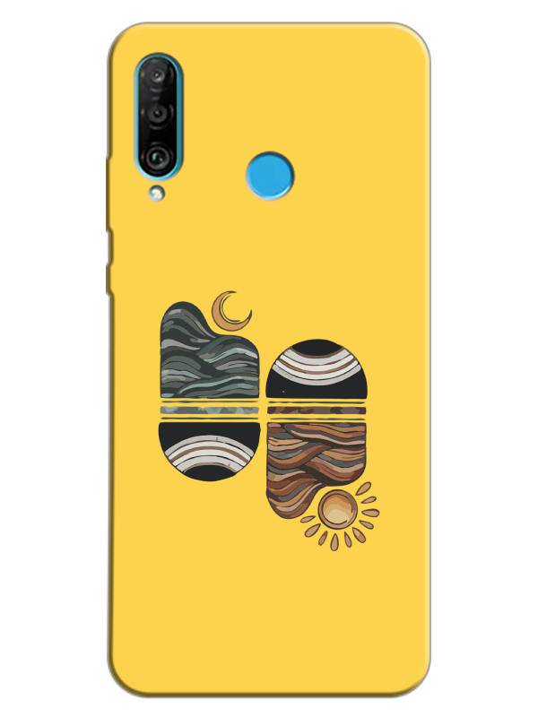 Huawei%20P30%20Lite%20Sunset%20Wave%20Sarı%20Telefon%20Kılıfı