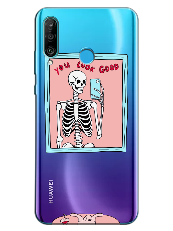 Huawei%20P30%20Lite%20You%20Look%20Good%20İskelet%20Şeffaf%20Telefon%20Kılıfı