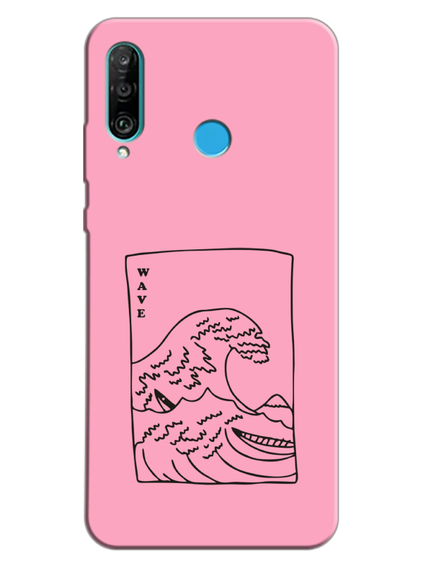 Huawei%20P30%20Lite%20Kanagawa%20Wave%20Pembe%20Telefon%20Kılıfı