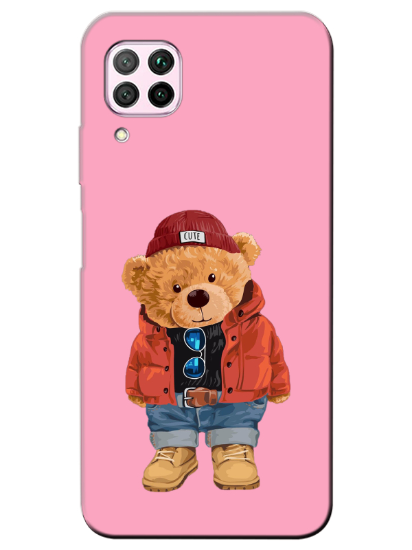 Huawei%20P40%20Lite%20Teddy%20Bear%20Pembe%20Telefon%20Kılıfı