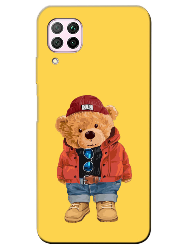 Huawei%20P40%20Lite%20Teddy%20Bear%20Sarı%20Telefon%20Kılıfı