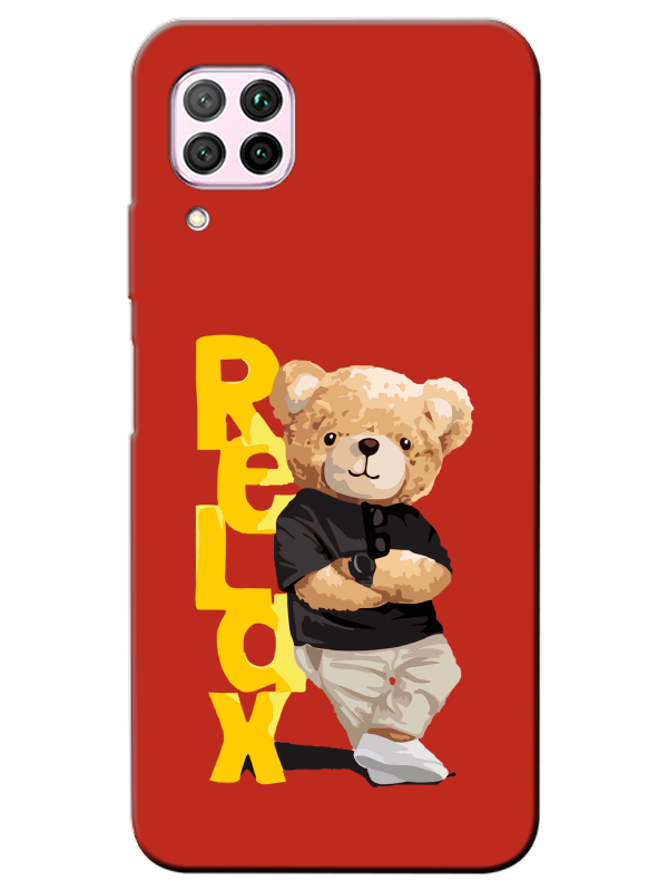 Huawei%20P40%20Lite%20Teddy%20Bear%20Relax%20Kırmızı%20Telefon%20Kılıfı