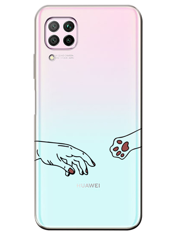 Huawei%20P40%20Lite%20Hand%20And%20Paw%20Şeffaf%20Telefon%20Kılıfı