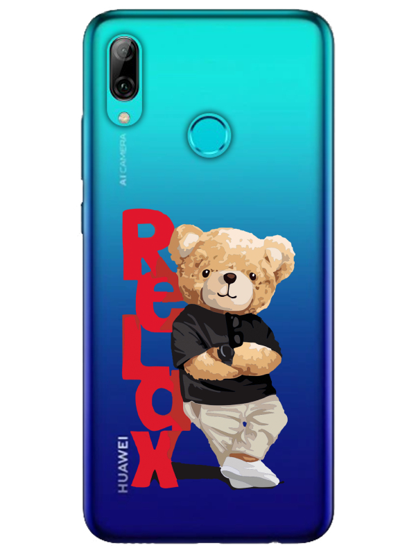 Huawei%20P%20Smart%202019%20Teddy%20Bear%20Relax%20Şeffaf%20Telefon%20Kılıfı