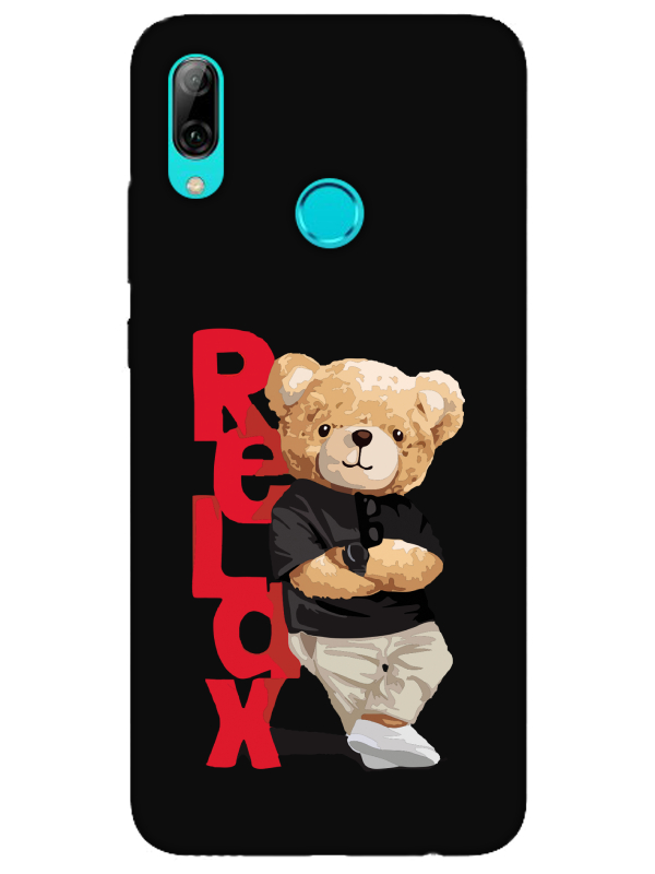 Huawei%20P%20Smart%202019%20Teddy%20Bear%20Relax%20Siyah%20Telefon%20Kılıfı