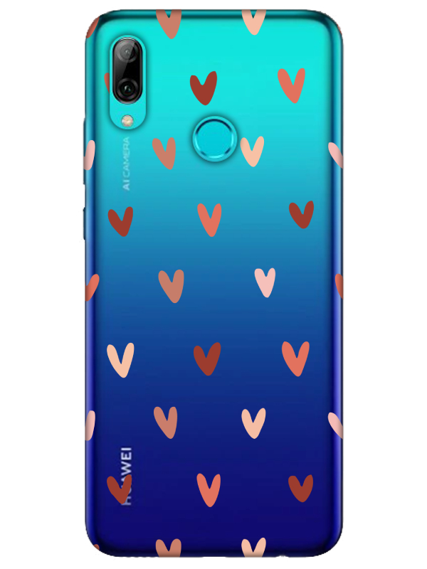 Huawei%20P%20Smart%202019%20Kalp%20Desen%20Şeffaf%20Telefon%20Kılıfı