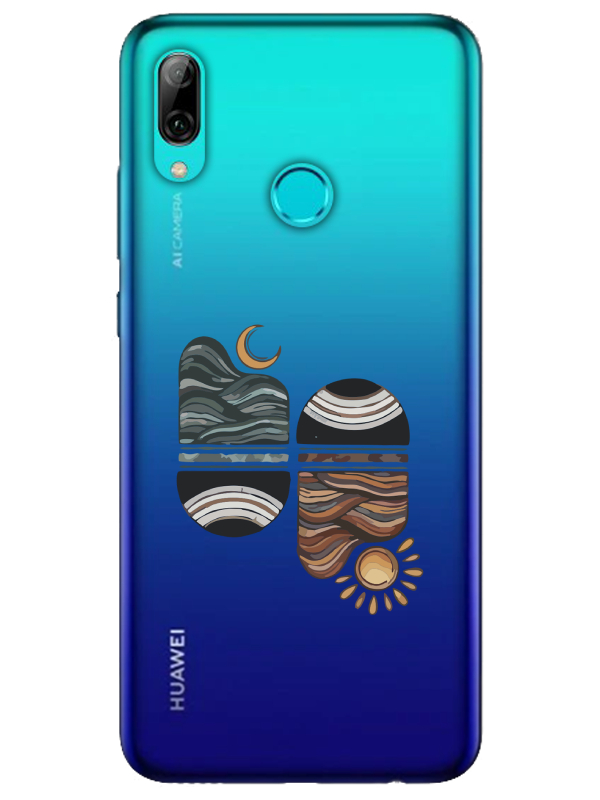 Huawei%20P%20Smart%202019%20Sunset%20Wave%20Şeffaf%20Telefon%20Kılıfı